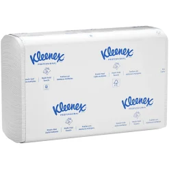 Kleenex Multifold Paper Towels (01890), White, 16 Packs / Case, 150 Tri Fold Paper Towels / Pack, 2,400 Towels / Case