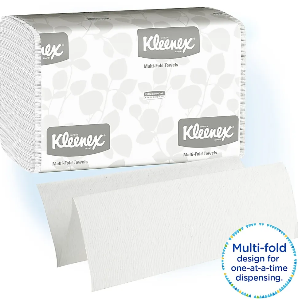 Kleenex® Multi-Fold 1-Ply Paper Towels, 150 Per Pack, Case Of 4 Packs