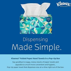 Kleenex® 1-Ply Paper Towels In A Pop-Up Box, Pack Of 120 Sheets