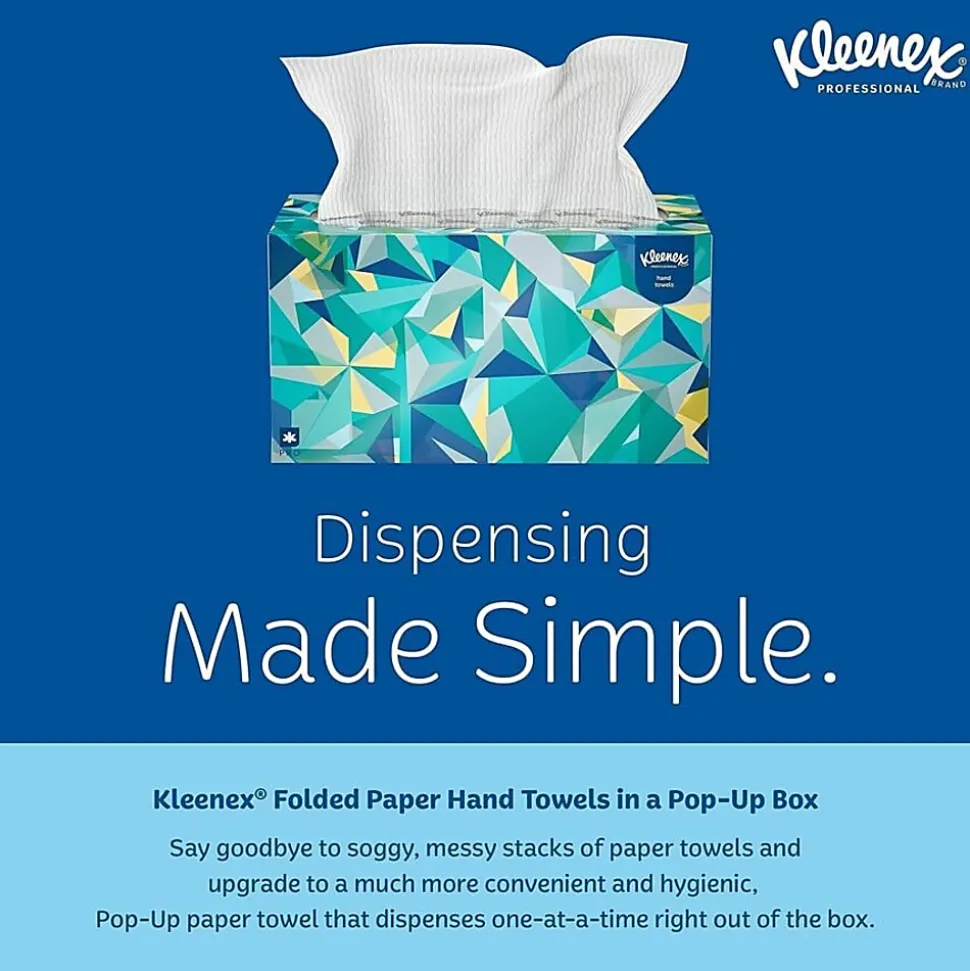 Kleenex® 1-Ply Paper Towels In A Pop-Up Box, Pack Of 120 Sheets