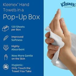 Kleenex® 1-Ply Paper Towels In A Pop-Up Box, Pack Of 120 Sheets
