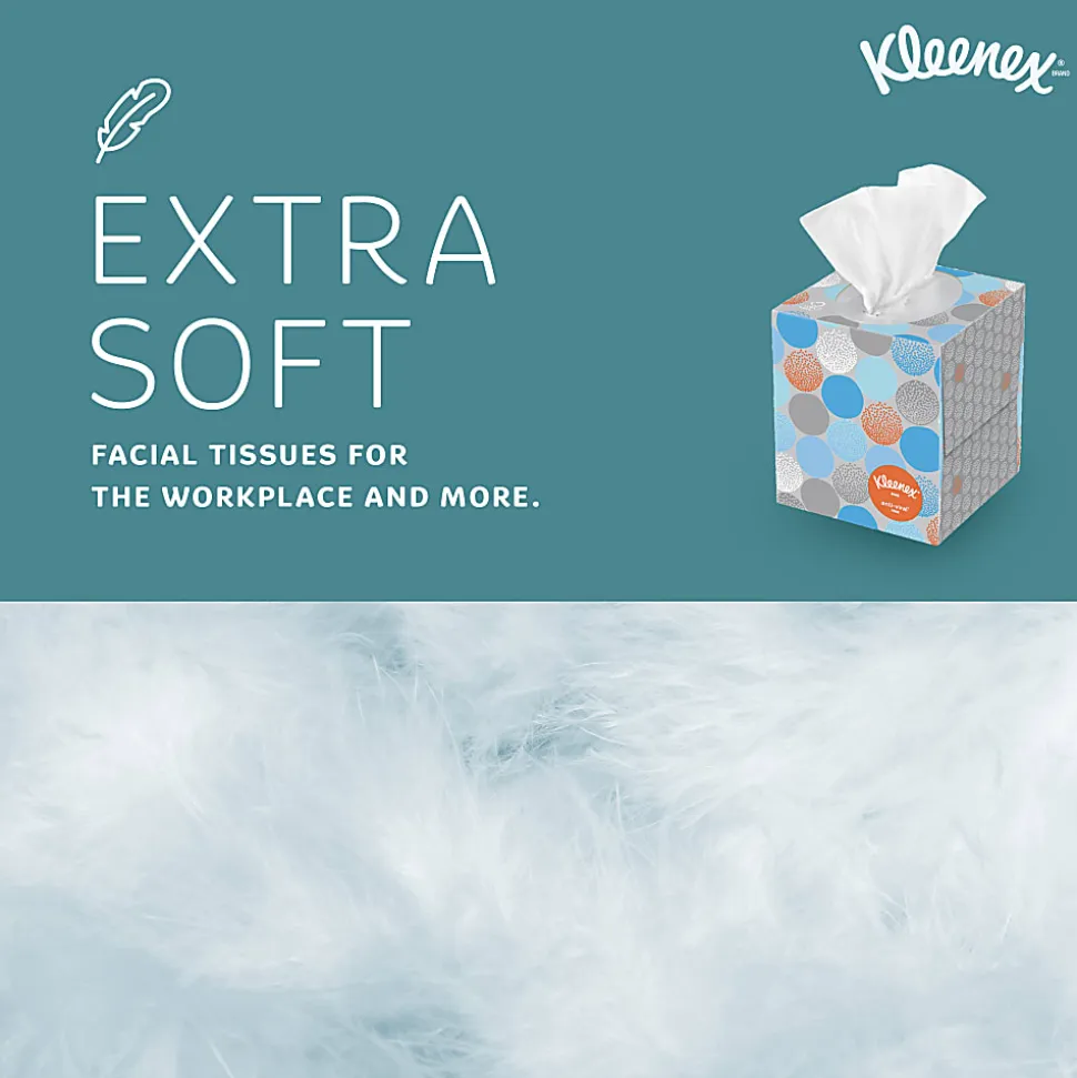Kleenex® Professional Anti-Viral 3-Ply Facial Tissues, White, 55 Tissues Per Box, Pack Of 3 Boxes