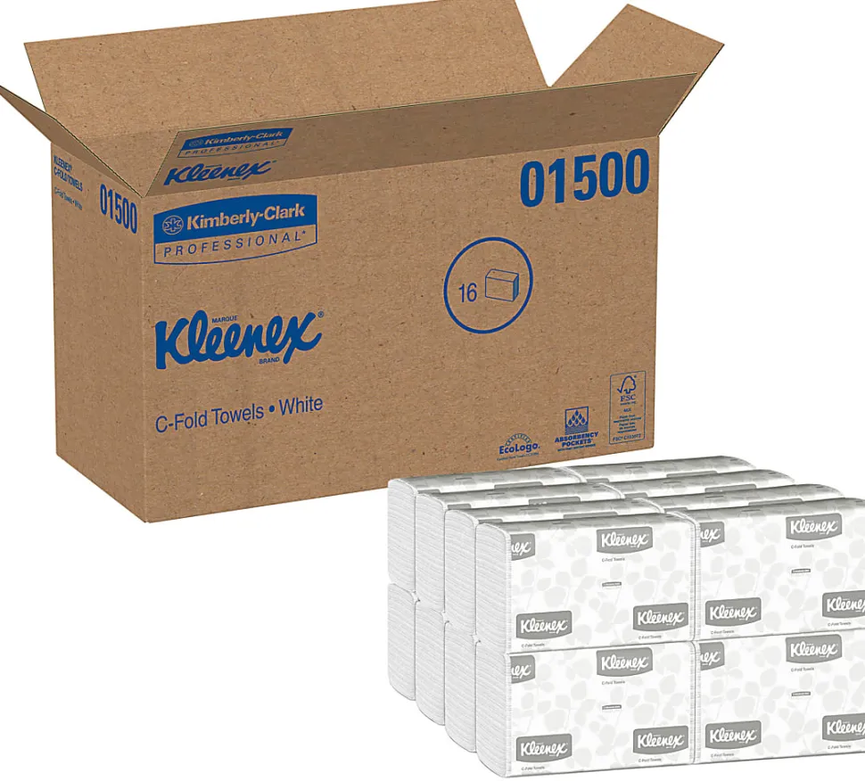 Kleenex® Professional C-Fold Paper Towels, 150 Sheets Per Pack, Case of 16 Packs