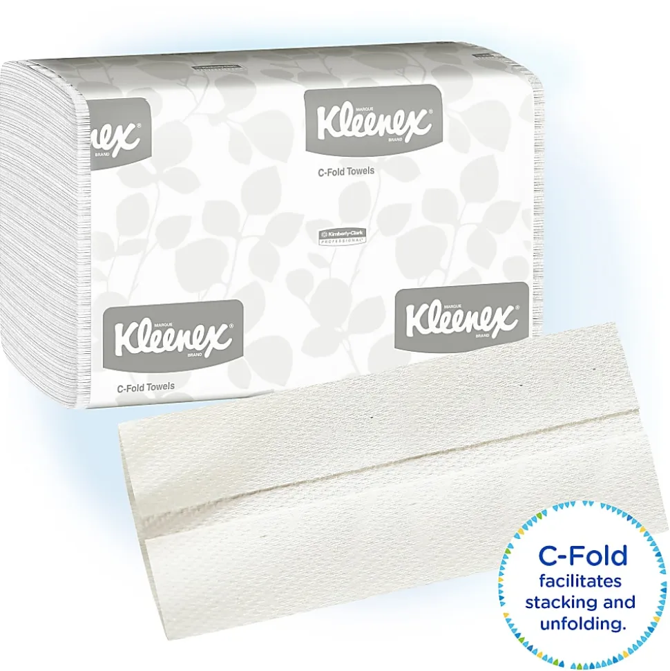 Kleenex® Professional C-Fold Paper Towels, 150 Sheets Per Pack, Case of 16 Packs