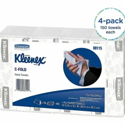 Kleenex® Professional™ Embossed 1-Ply Paper Towels, 150 Per Pack, Case Of 4 Packs