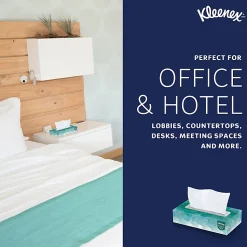 Kleenex® Professional Facial Tissue for Business, Flat Tissue Boxes, 2-Ply, White, 100 Tissues Per Box, Carton Of 36 Boxes