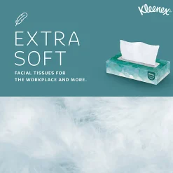Kleenex® Professional Facial Tissue for Business, Flat Tissue Boxes, 2-Ply, White, 100 Tissues Per Box, Carton Of 36 Boxes