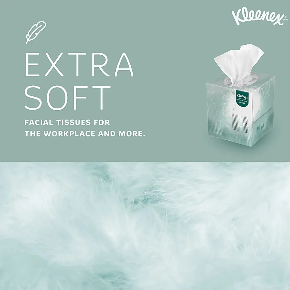 Kleenex® Professional Naturals Facial Tissue, 2-Ply, White, Flat Facial Tissue Boxes for Business, 125 Sheets Per Box, Case of 48 Boxes