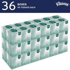 Kleenex® Professional Naturals Facial Tissue, 2-Ply, White, Flat Facial Tissue Boxes for Business, 125 Sheets Per Box, Case of 48 Boxes