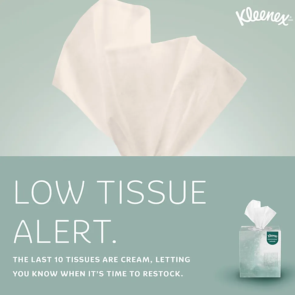 Kleenex® Professional Naturals Facial Tissue, 2-Ply, White, Flat Facial Tissue Boxes for Business, 125 Sheets Per Box, Case of 48 Boxes