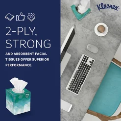 Kleenex® Professional Naturals Boutique Facial Tissue Cube, 90 Sheets Per Box, Case of 36 Boxes, 21270CT