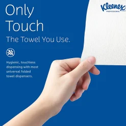 Kleenex® Scottfold™ Multifold 1-Ply Paper Towels with Fast-Drying Absorbency Pockets, White, 120 Sheets Per Pack, Case Of 25 Packs