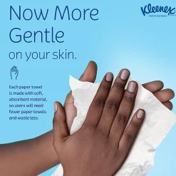 Kleenex® Scottfold™ Multifold 1-Ply Paper Towels with Fast-Drying Absorbency Pockets, White, 120 Sheets Per Pack, Case Of 25 Packs