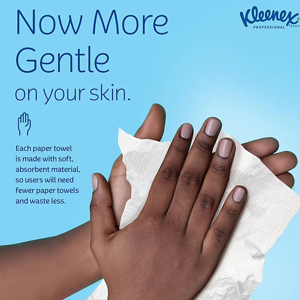 Kleenex® Scottfold™ Multifold 1-Ply Paper Towels with Fast-Drying Absorbency Pockets, White, 120 Sheets Per Pack, Case Of 25 Packs