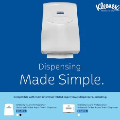 Kleenex® Scottfold™ Multifold 1-Ply Paper Towels with Fast-Drying Absorbency Pockets, White, 120 Sheets Per Pack, Case Of 25 Packs