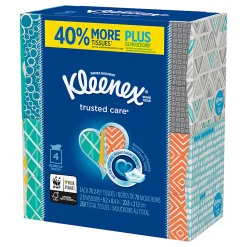 Kleenex® Trusted Care Everyday 2-Ply Facial Tissues, White, 70 Tissues Per Box, Case Of 12 Boxes