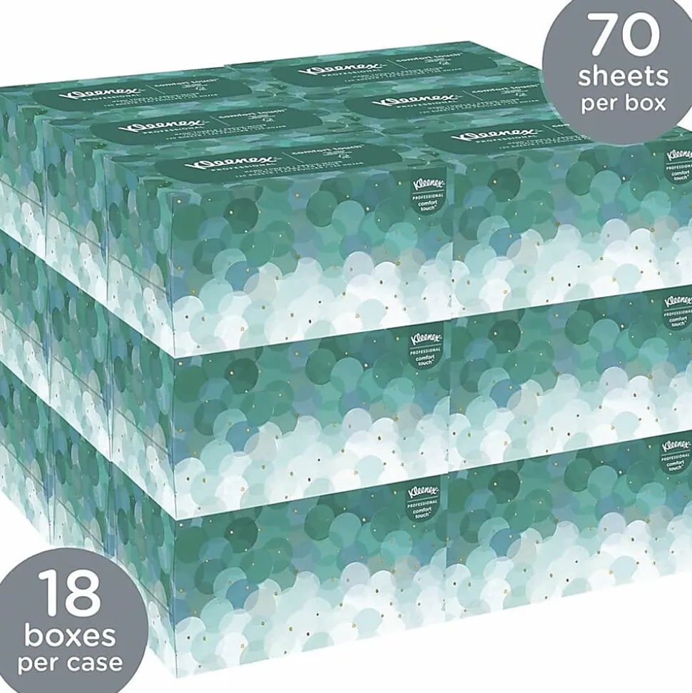 Kleenex® Ultra-Soft 1-Ply Paper Towels In Pop-Up Box, 70 Paper Sheets Per Pack, Case Of 18 Packs