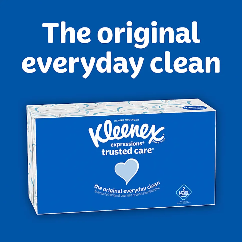 Kleenex® Ultra Soft 3-Ply Unscented Tissues, 8-1/4" x 8-7/16", 65 Per Box, Pack Of 4 Boxes