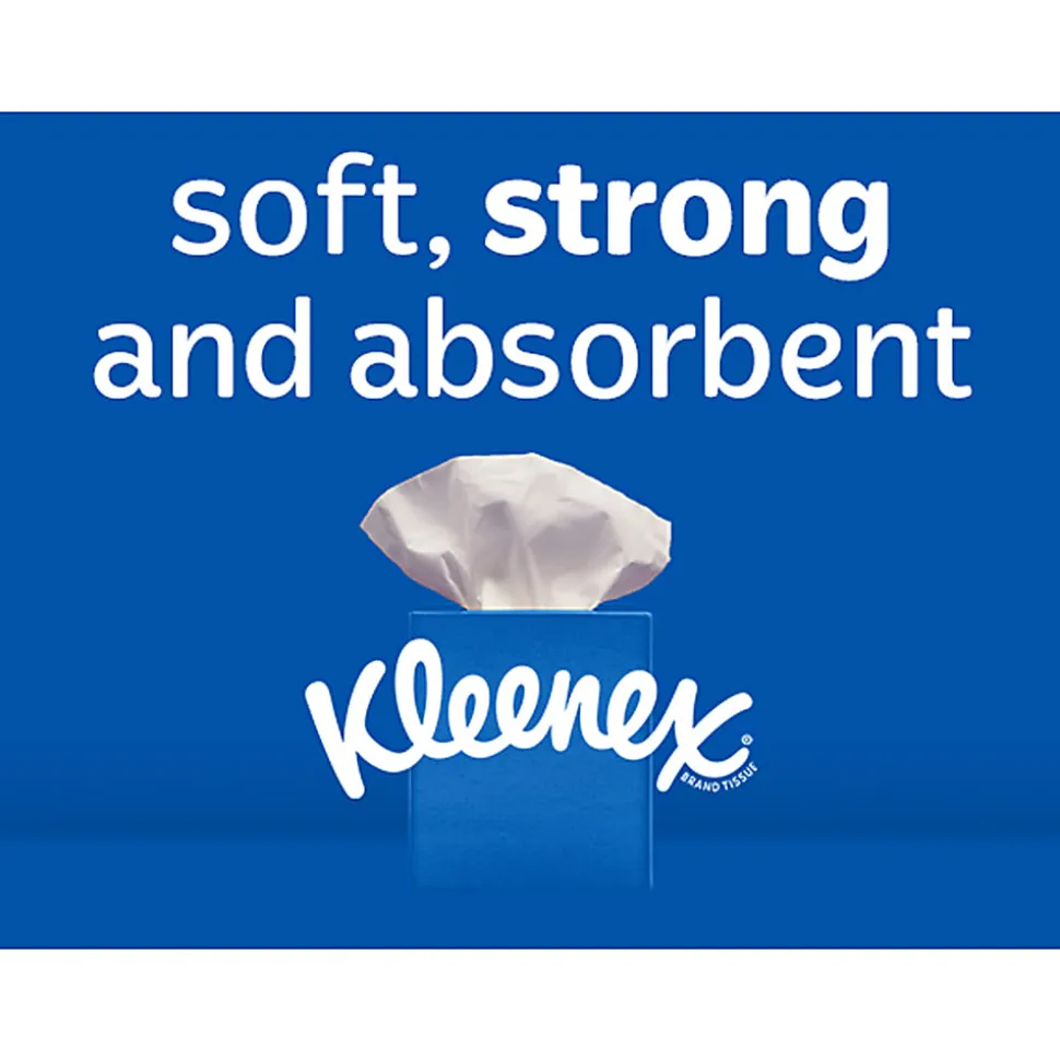 Kleenex® Ultra Soft 3-Ply Unscented Tissues, 8-1/4" x 8-7/16", 65 Per Box, Pack Of 4 Boxes