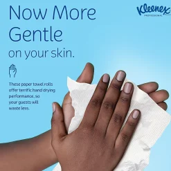 Kleenex® Universal Hard Roll Paper Towels (50606), 1.75" Core, with Premium Absorbency Pockets™, White, (600'/Roll, 6 Rolls/Case, 3,600'/Case)