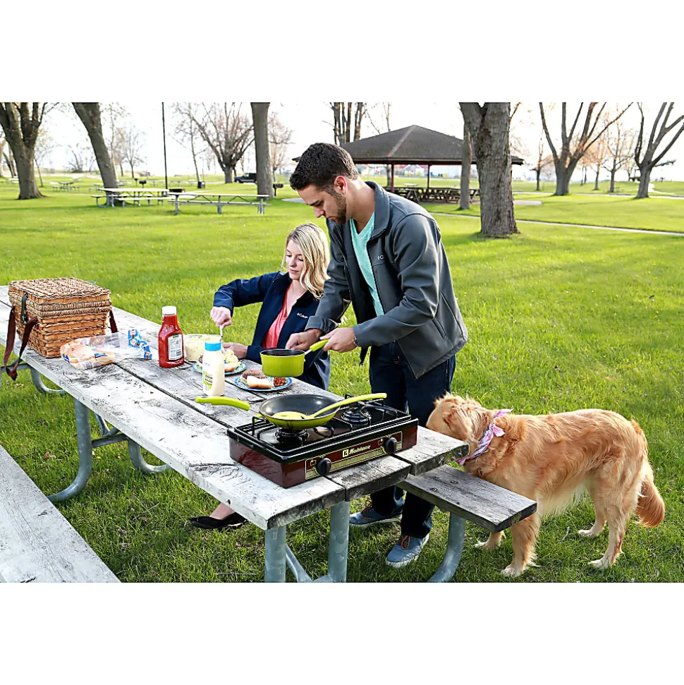 Koblenz® 2-Burner Outdoor Gas Stove Top, Red/Black