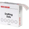 Koh-I-Noor Drafting Dots - Paper - Self-adhesive, Removable, Residue-free - Dispenser Included - 1 / Box - White