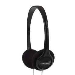 KossĀ® KPH7 Portable Over-The-Head Headphones, Black