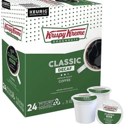 Krispy Kreme Doughnuts® Single-Serve Coffee K-Cup® Pods, Decaffeinated, Carton Of 24