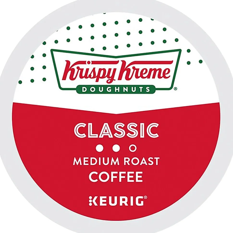 Krispy Kreme Doughnuts® Single-Serve Coffee K-Cup® Pods, Smooth Medium Roast, Carton Of 24