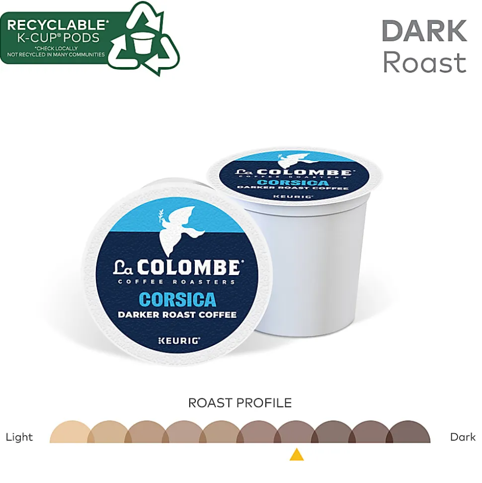 La Colombe® Corsica Dark Roast Coffee Keurig K-Cup Pods, Single Serve, Pack Of 20 Pods