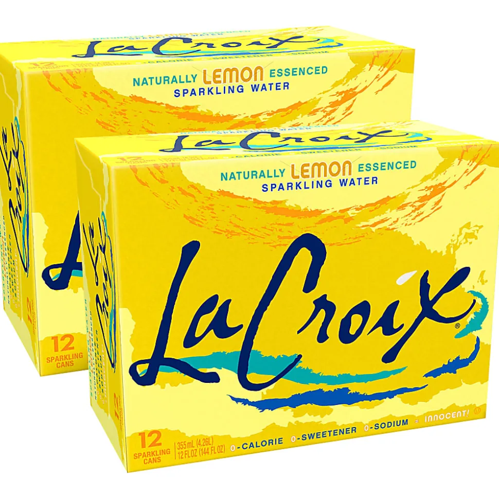 LaCroix® Core Sparkling Water with Natural Lemon Flavor, 12 Oz, Case of 24 Cans