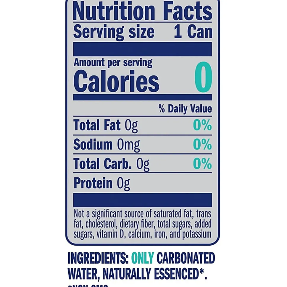 LaCroix® Core Sparkling Water with Natural Lemon Flavor, 12 Oz, Case of 24 Cans