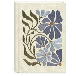 Lady Jayne Embroidered Canvas Hardcover Journal, 6" x 8-1/2", Ruled, 192 Pages, Aster