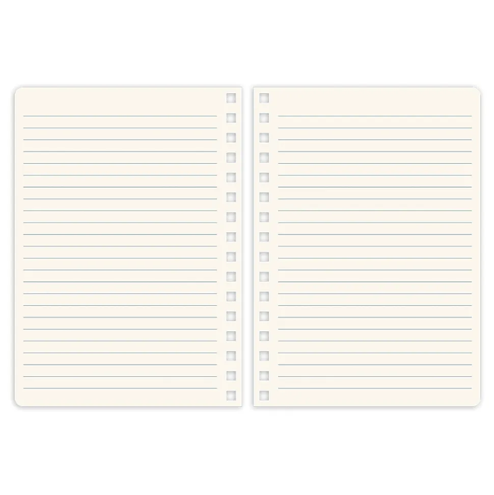 Lady Jayne Vegan Leather Softcover Spiral Journal, 6-1/4" x 8-1/2", Legal Rule, 144 Pages, Today