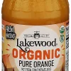 Lakewood Organic Pure Pressed Juice, Orange, 12.5 Oz, Total Qty 12