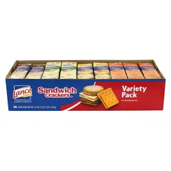 Lance Cookie And Cracker Variety Pack, Pack Of 36 Pouches