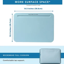 LapGear Compact Lap Desk With Cushioned Zipper Storage Pouch, 14-1/2