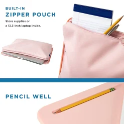 LapGear Compact Lap Desk With Cushioned Zipper Storage Pouch, 14-1/2