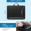 LapGear Sidekick Lap Desk With LED Light, 17" x 13", Black