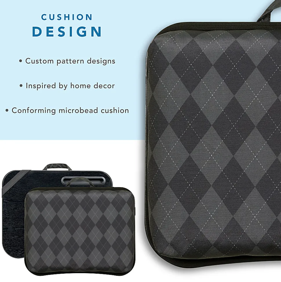 LapGear XL Designer Lap Desk, Gray Argyle, 18.5" x 14.8"