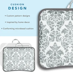 LapGear XL Designer Lap Desk, 14 1/2" x 18 1/2", Gray Damask