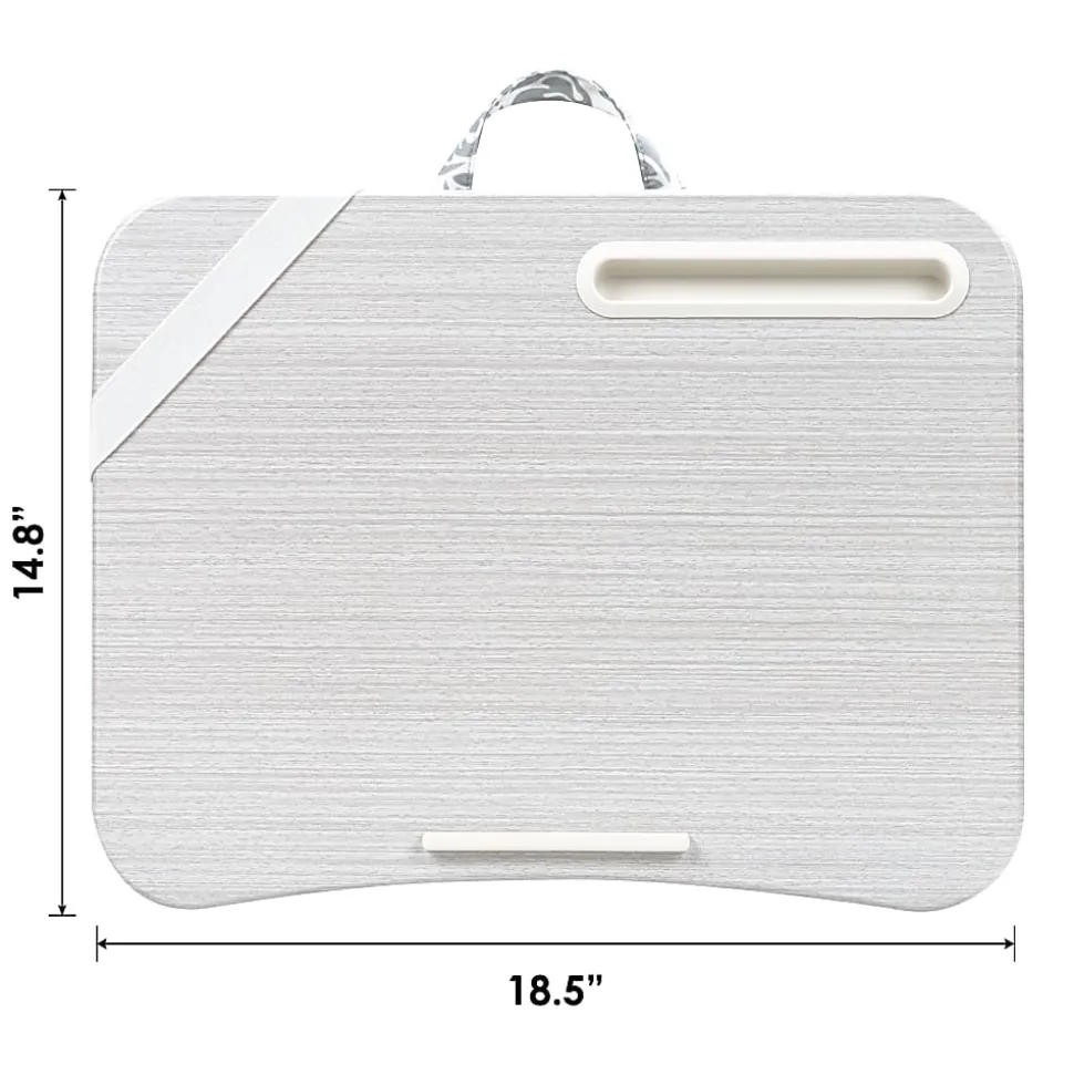 LapGear XL Designer Lap Desk, 14 1/2" x 18 1/2", Gray Damask