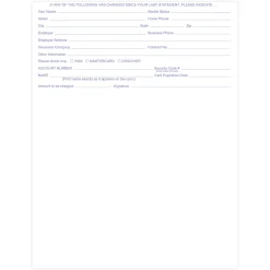 Laser 2-Sided Healthcare Medical Billing Statements, Preprinted MC/Visa/Discover Credit Card Accepted, 1-Part, 8-1/2