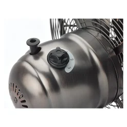 Lasko 12" Classic Metal Table Fan, 12" Diameter, 3 Speed, Quiet, Carrying Handle, Oscillating, 17.3"H x 13.3"W, Metal