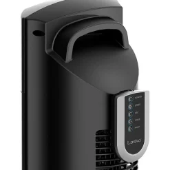 Lasko Space-Saving Performance Tower Fan & Remote, 3 Speed, Oscillating, Timer, Night Mode, 42.5"H x 12.5"W, Plastic, Gray