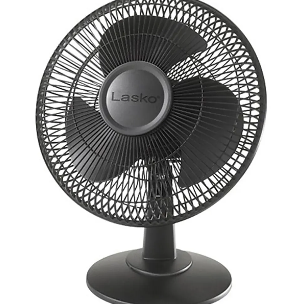 Lasko® 3-Speed Desk Fan, Oscillating, Black