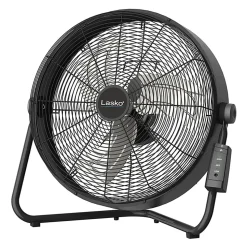 Lasko® 20" 3-Speed High Velocity Fan with Remote Control, 22"H x 7"W x 22"D, Black