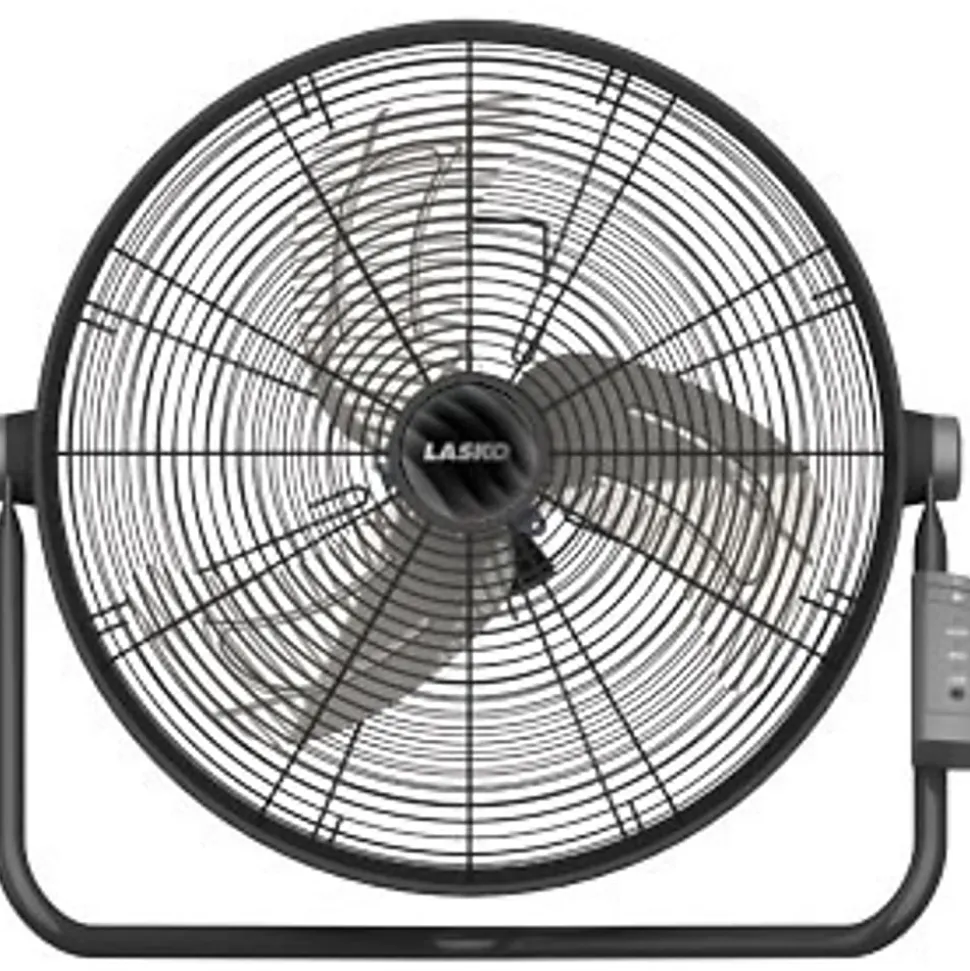 Lasko® 20" 3-Speed High Velocity Fan with Remote Control, 22"H x 7"W x 22"D, Black