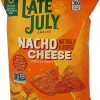 Late July Snacks Tortilla Chips, Nacho Cheese, 2 Oz, Total Qty 24