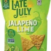 Late July Snacks Tortilla Chips, Jalapeno Lime, 2 Oz, Total Qty 24